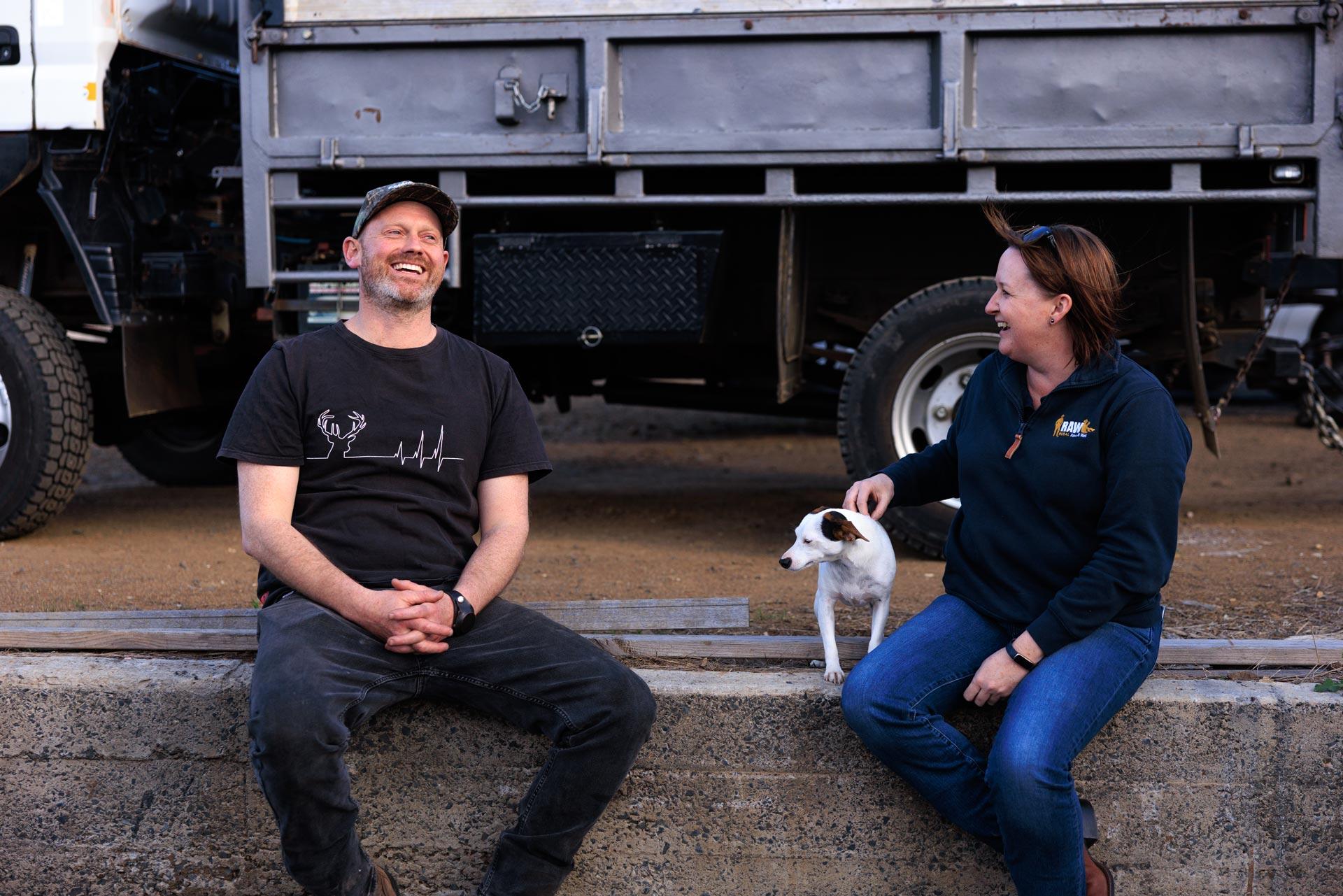 Garrick talking with Karen